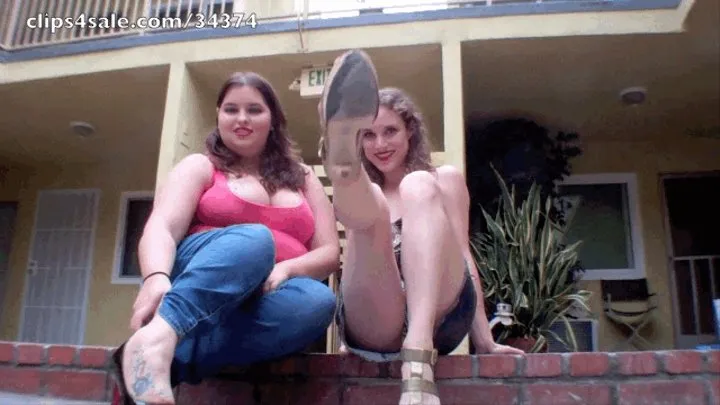 Outdoor High Heel Tease with Lauren and Sydney