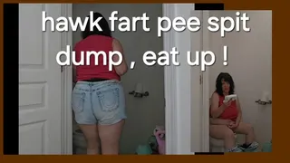 HAWK FART PEE SPIT DUMP EAT UP