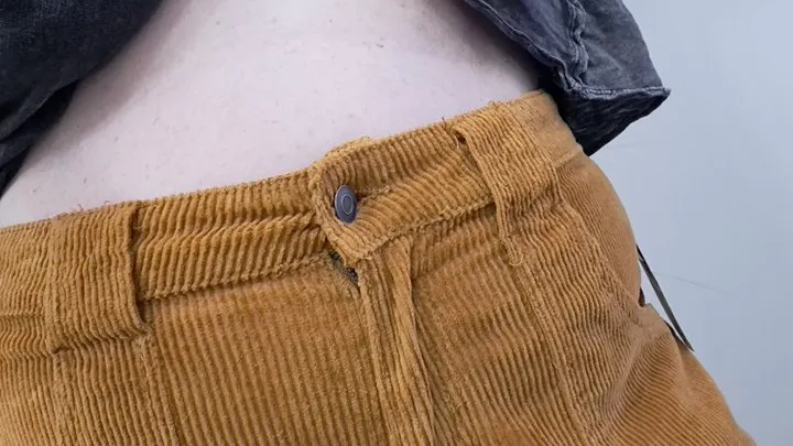 ASMR Funday Preview w ASMR and modeling unwashed corduroy pants