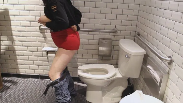 NEW YEAR'S EVE BLOW OUT SALE -TAKING BIG TIT SELFIES IN A PUBLIC BATHROOM