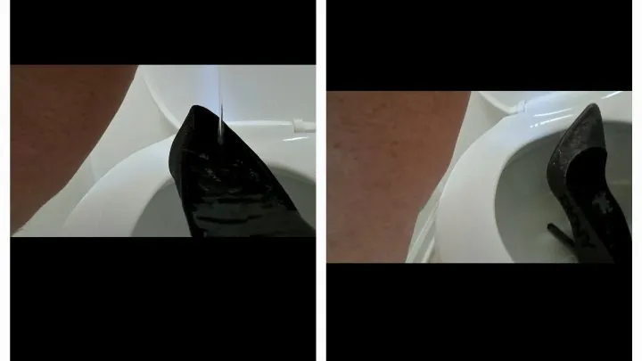 SEXY HEELS ARE JUST SHOES UNTIL I FILL THEM WITH URINE AND almost FLUSH THEM