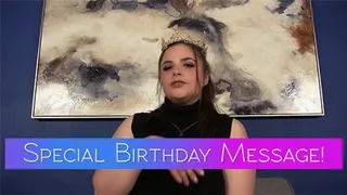 Special Birthday Message