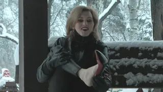 RED FETISH STILETTO IN SNOW-( -HD)