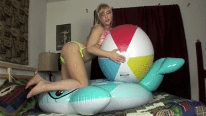 Riding & Cumming on Pool Toys