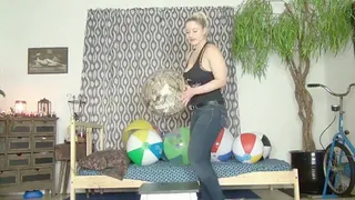 10 Beach Balls Crushed & Popped Under My Ass in Tight Levi Jeans