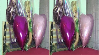 3D Giant Mylar Balloons Popping