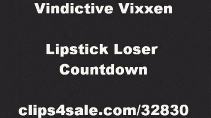 LIPSTICK LOSER COUNTDOWN