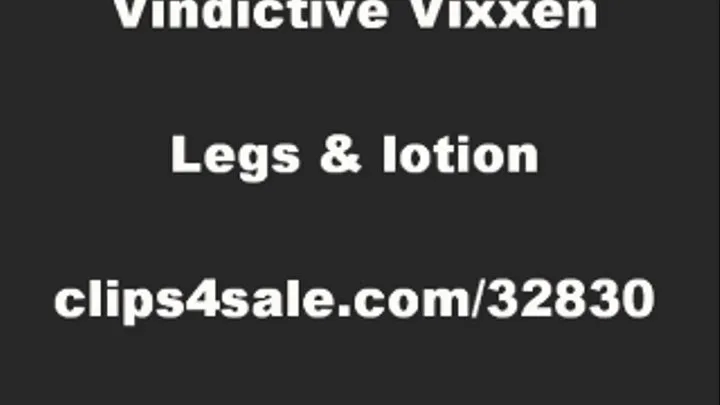 Legs and lotion