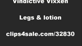 Legs and lotion