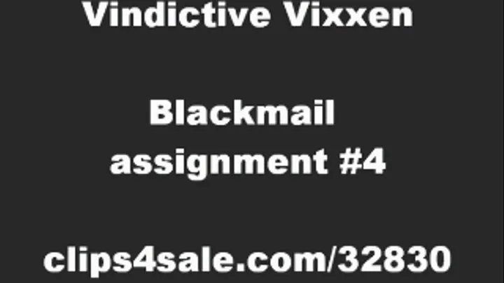 Blackmail assignment #4