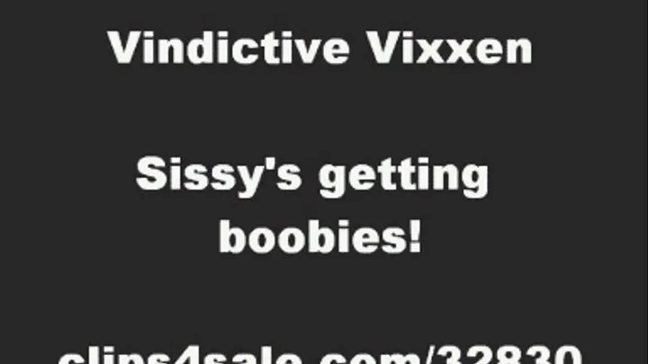 SISSY GETS BOOBIES -