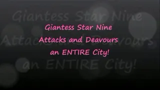 Giantess Star Nine DESTROYS The City!
