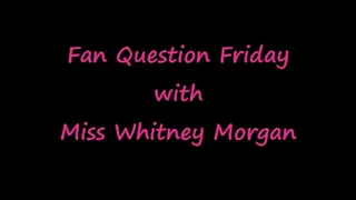 Whitney Morgan: Fan Question Friday Part 1