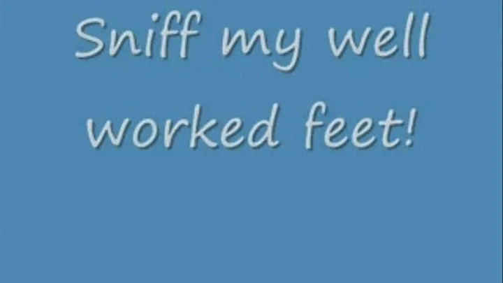 Sniff my well worked feet!