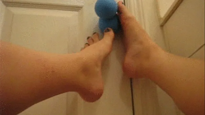 Your blue balls with my bare soles?