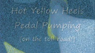 Hot Yellow Heels Pedal Pumping
