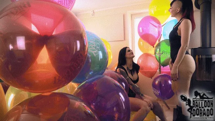 Happy Birthday Helium party with Alissa Noir and Leah Obscure HD
