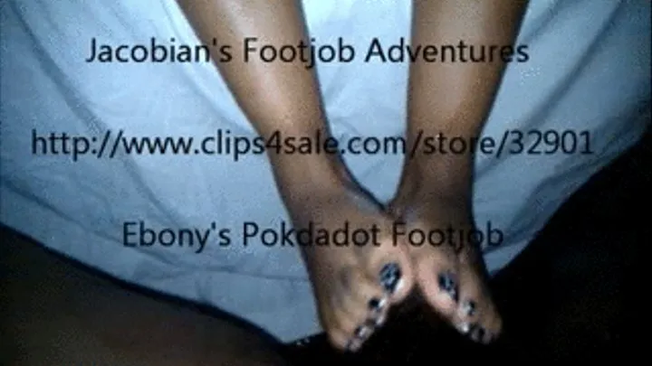 Ebony's Pokdadot Footjob