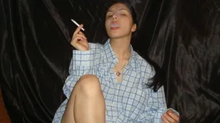 Smoking In A Men Shirt!!!