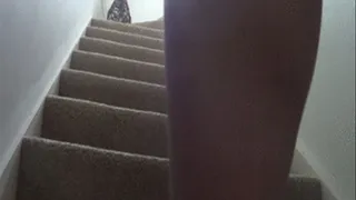 Watch this ass vacuum the stairs
