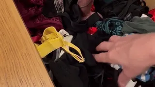 Lingerie drawer wank