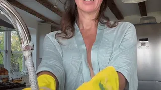 Yellow glove wank