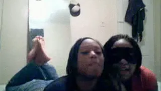 Two Ebony teens strip dance and then fuck each others pussies!!!