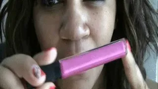 Stroke as I apply lipstick