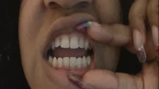 Brushing the Food Away -Mouth Fetish