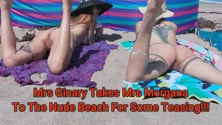 Consensual Candid #4 Full Video - Exhibitionist Wife Mrs Ginary And Hotwife Mrs Morgana Nude Beach Tease!