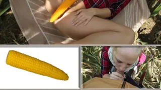 1ATOYS corncob - special masturbation orgasm for Lara outdoor