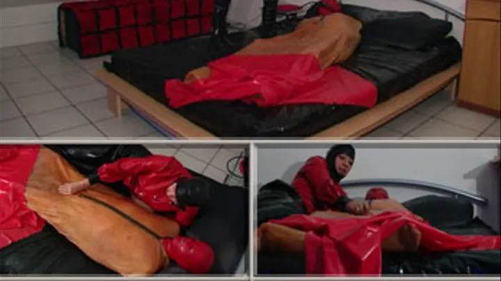 The rubberslave: rubberbed and special treatment