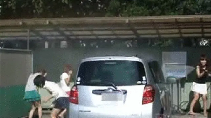 japanese woman car wash upskirts 5