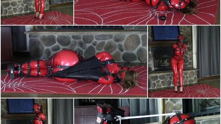 Serene Isley - Red PVC Catsuit and Hood, Bound With Leather