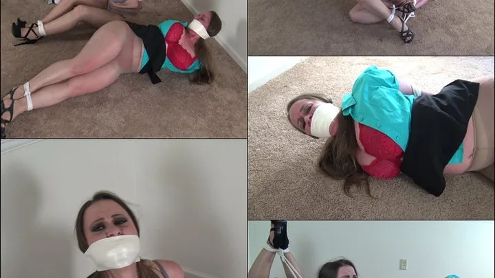 Pepper Sterling & Serene Isley - Roommates Hogtied Out of the Way - Mobile