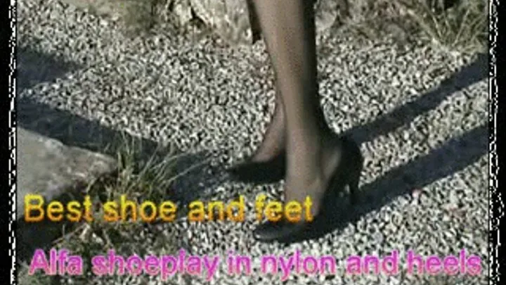 Alfa shoeplay in nylon and heel