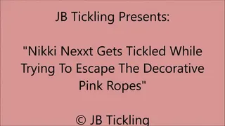 Nikki Nexxt Bound with Pink Ropes for Tickling