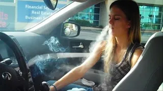 HAILEY BLOWS STREAMS OF SMOKE FOR ALL TO ENJOY!