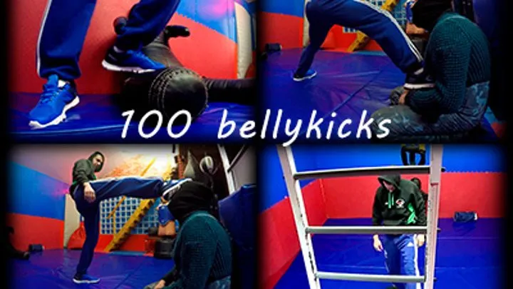 100 belly kicks