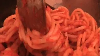 OLIVIA FINDS TWO SHRUNKEN MEN HIDING IN HER SPAGHETTI, AND EATS THEM ALIVE * ***