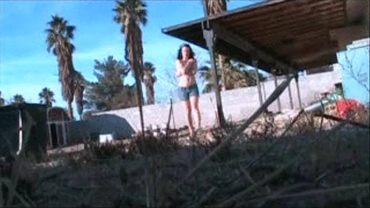 CHEYENNE FINDS A PERVERTED OLD MAN SPYING ON HER WHILE SHE'S TANNING TOPLESS, SO SHE EATS HIM