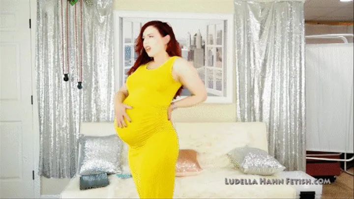Pregnancy Pains - Pregnant Step-Mommy Rubs Her Big Round Belly & Struggles to Get Comfortable - LOW RES - 480p