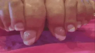 French Pedicured Toe Curls