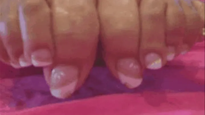 French Pedicured Toe Curls & Pointing