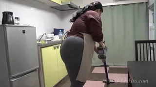 Lick Japanese BBW's Giant Ass II - Bending Over The Table