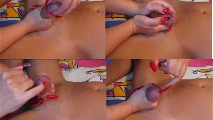 HandJob & CBT With Red Nails: Nails VS Cock