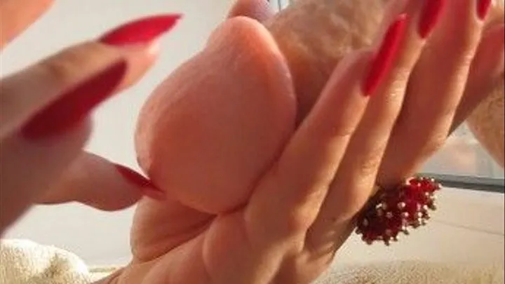 Red Nails Cock Tease