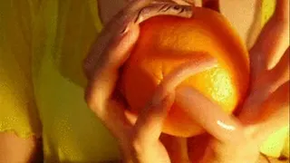 Long Nails destroy orange