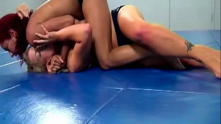 Topless Interracial Wrestling