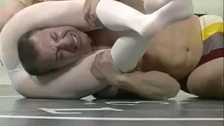 Scarlott Vs Mr Macho, Head Scissor and Smother Domination In Tights